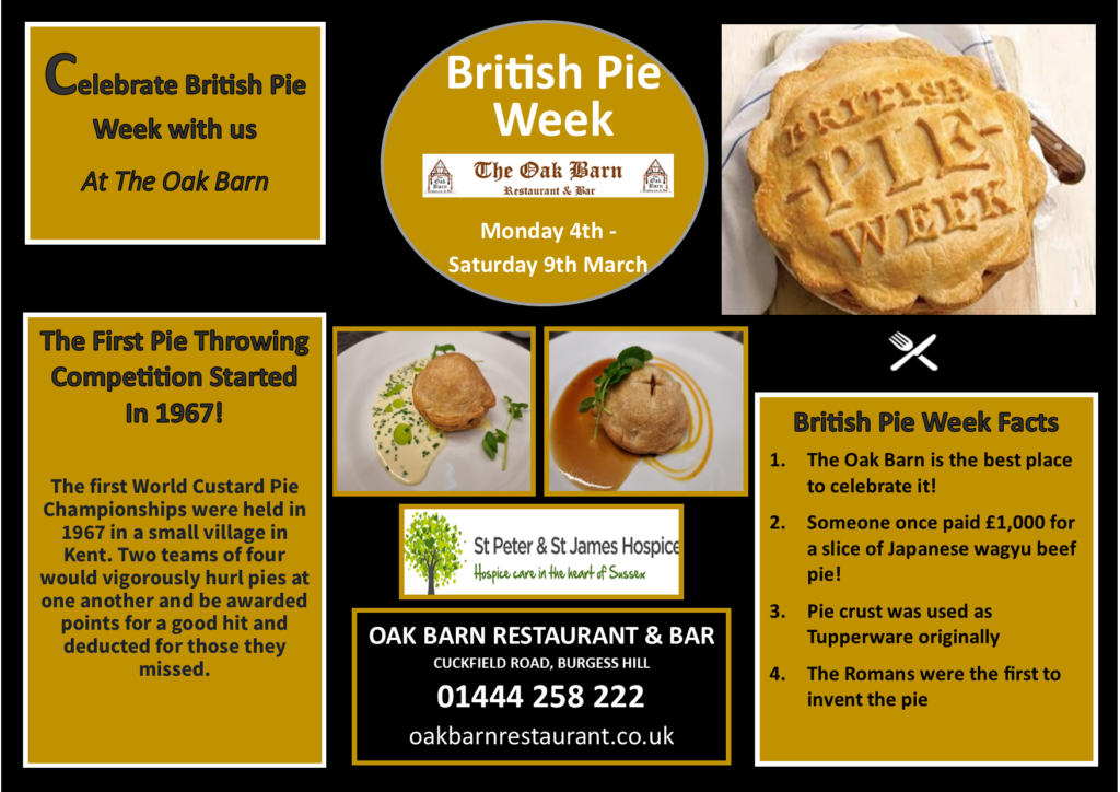 Pie Week The Oak Barn Restaurant & Bar