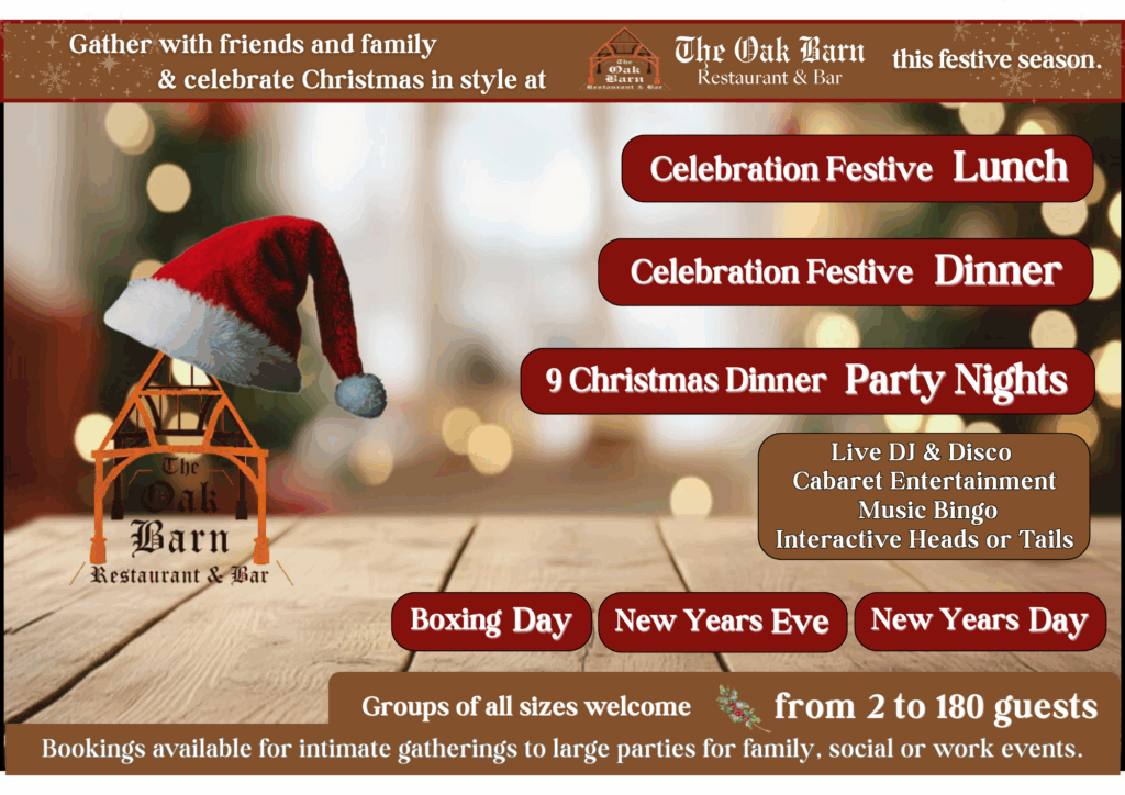 Join us for Christmas at the Oak Barn